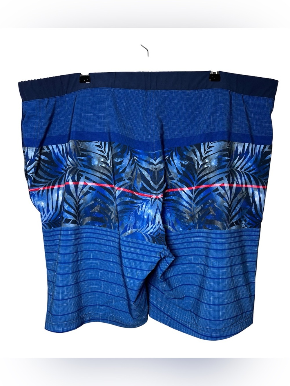 ZEROXPOSUR Swim Trunks Mens XXL Blue Tropical Palm Trees 360 Comfort Zipper NWOT - Picture 2 of 7
